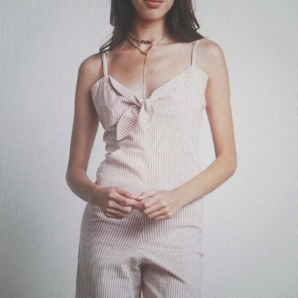 Stripe Smocking Back Jumpsuit - Picture 6 of 8